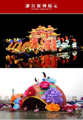 中秋燈展場景布置 扇子造型花燈點亮佳節，廠家打造民間工藝與互聯網融合的戶外景觀